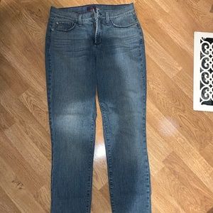 NYDJ Striped Jean Capris with Cuff